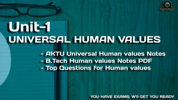 aktu universal human value notes