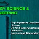 Energy science and Engineering Unit 1 (ENERGY & ITS USAGE) AKTU Btech