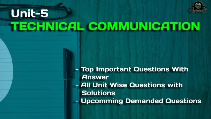 TECHNICAL COMMUNICATION unit 5 ORAL COMMUNICATION & VOICE DYNAMICS