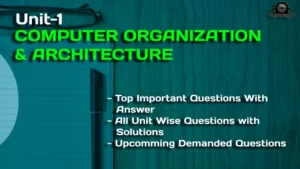 COMPUTER ORGANIZATION & ARCHITECTURE unit1