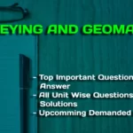 SURVEYING AND GEOMATICS unit 1 important questions with solution