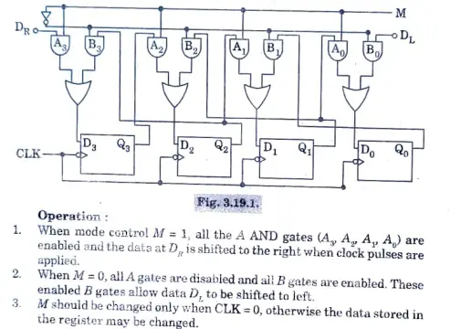 What do you mean by shift register ? What is the need of a shift register ? Draw and explain bidirectional shift register