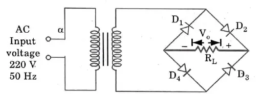 neat diagram of a full wave rectifier bridge circuit using diode