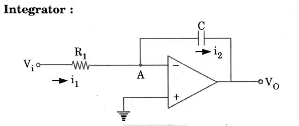 Sketch the circuit of op-amp as an integrator and differentiator