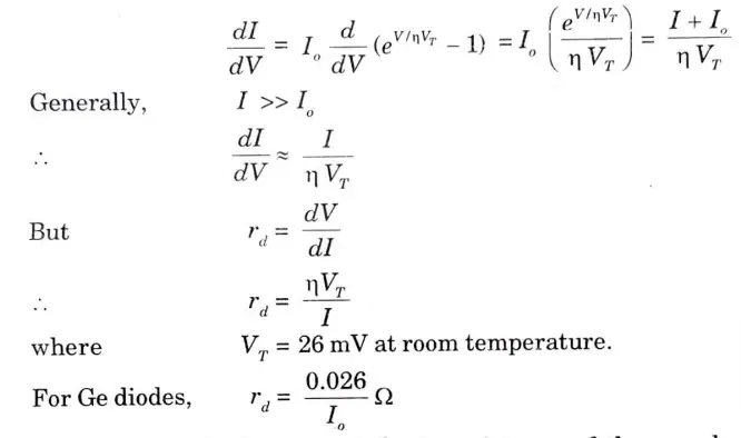 aking derivative of eq. with respect to applied voltage V, we get