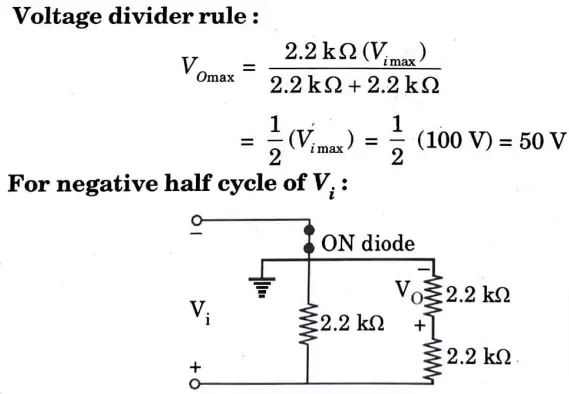 Sketch VO, VDC for the network of Fig., and determine the peak inverse voltage of each diode
