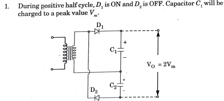 What is voltage multiplier using p-n junction diode ? Explain the operation of voltage doublers 