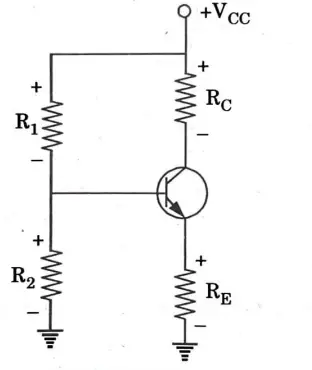 Explain the operation of voltage divider bias circuit and write down the approximate equations of VB , IE, IC and VCE