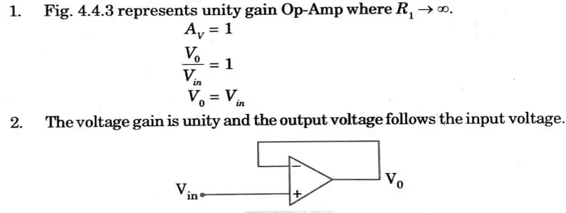 What is unity gain amplifier (buffer) 