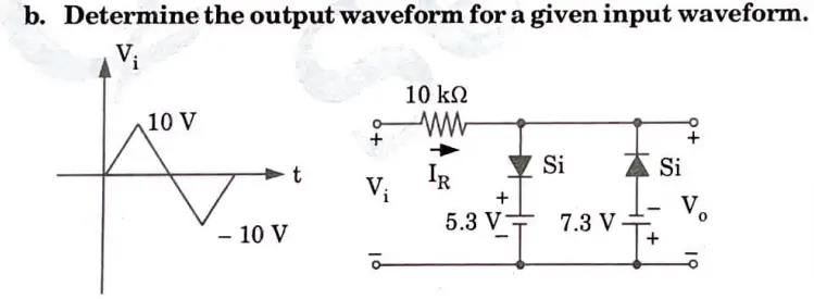  Determine the output waveform for a given input waveform