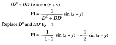  Find the particular integral of (D* + DD) 2 = sin (x+) where