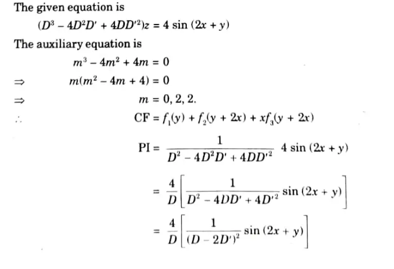  Solve the linear partial differential equation 