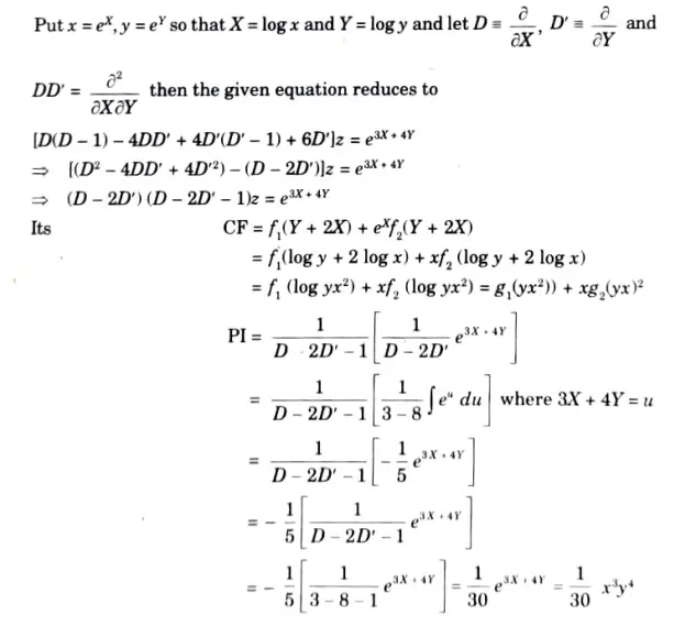 Solve the linear partial differential equation