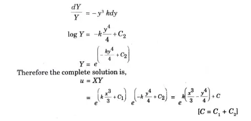  Solve by separation of variables: 