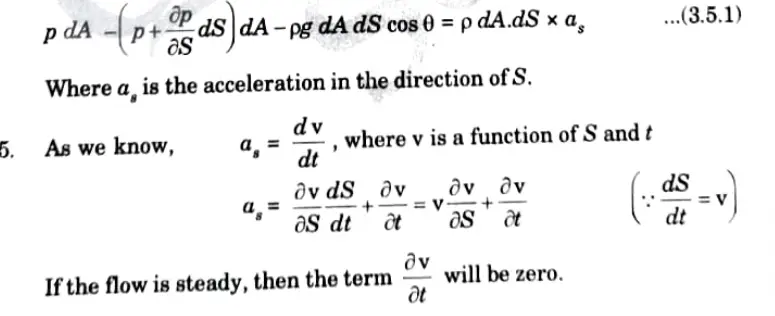 Derive Euler's equation of motion