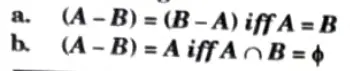 If A and B are two subsets of universal set, then prove the following
