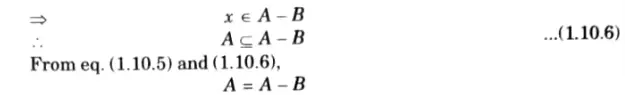 If A and B are two subsets of universal set, then prove the following