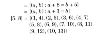  Let A(1,2, 3,............., 13). Consider the equivalence relation on A xA defined by (a, b) R (c, d) if a + d = b+c. Find equivalence AKTU 2014-15, Marks 05 classes of (5, 8)