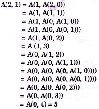  Ackermann function A (2, 1).