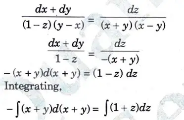 . Solve (y + zx) p - (x + yz) q = x2 - y2