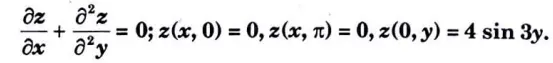 Solve the following partial differential equation by using method of separation of variables