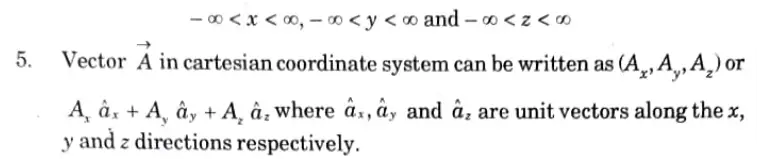 Write a short note on cartesian coordinate system