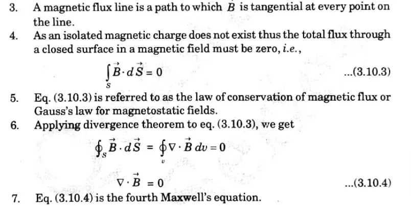 Derive the Maxwell's equation for flux density