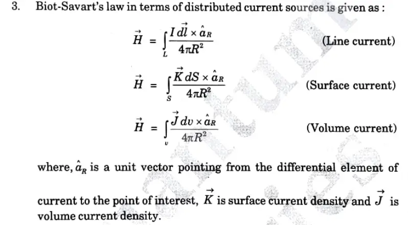 State and explain the Biot-Savart's law