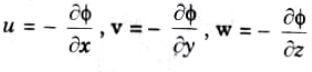 velocity potential function