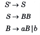 Construct the LALR parsing table for the given grammar