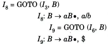 Construct the LALR parsing table for the given grammar