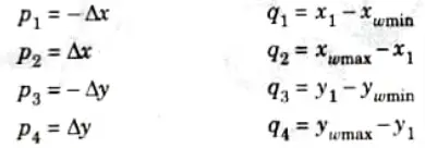  Give Liang-Barsky's line clipping algorithm