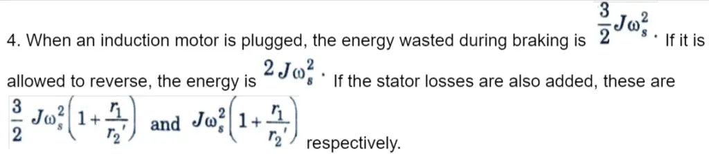  expression to calculate the energy loss during starting of induction motor and also state the various methods