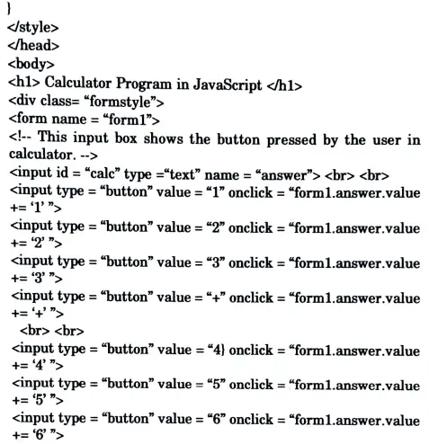 Explain JavaScript function and write a program to make a calculator using JavaScript