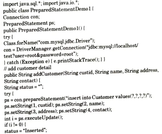 Write JBDC program to insert and display the record of employees using prepared statement