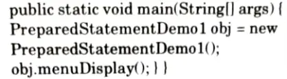 Write JBDC program to insert and display the record of employees using prepared statement