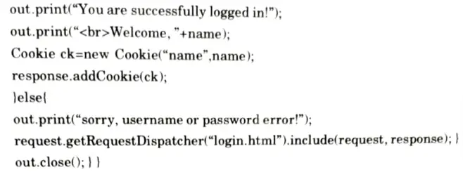  Write a servlet program for servlet login and logout using cookies