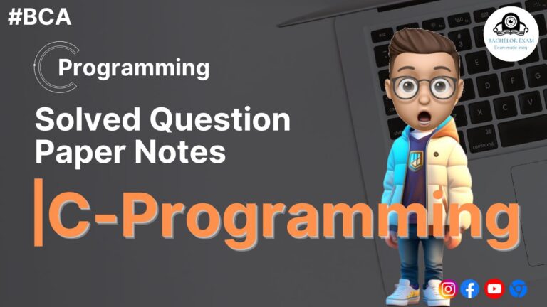 BCA C-Programming Solved Question Paper Notes Pdf