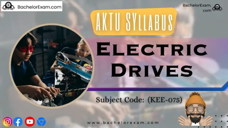 Electric Drives aktu syllabus