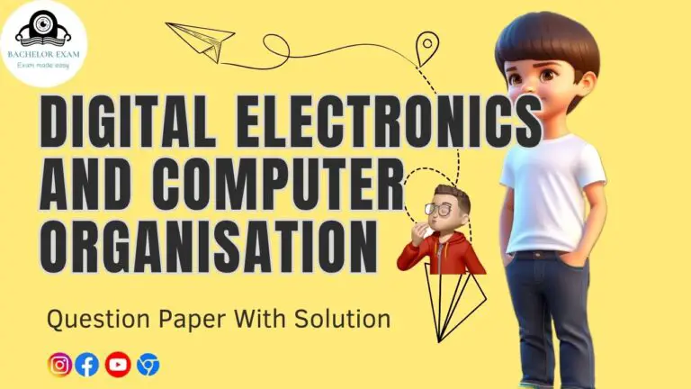 Digital Electronics and Computer Organisation BCA Solved Question Paper Pdf