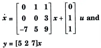 Determine the state controllability and observability of the system described