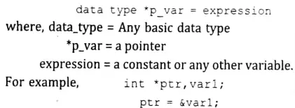 What is a pointer ? How is a pointer initialised?
