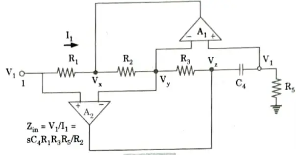 Draw the generalized impedance converter and derive its impedance equation
