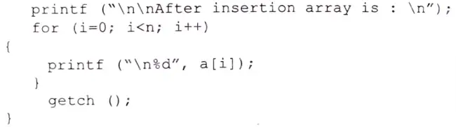 Write a function that receive a sorted array of integers and an integer value and inserts the value in its correct place.