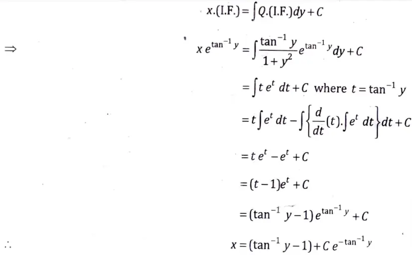 Solve (1 +  y2)dx - (tan-1y - x)dy = 0