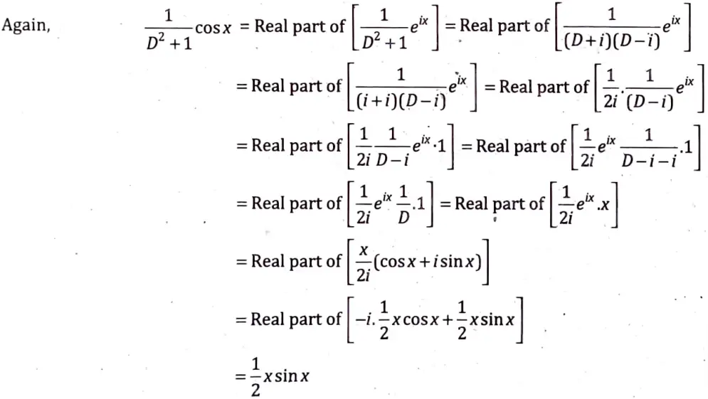 Solve (D2 + 1)y = sin x sin 2x 