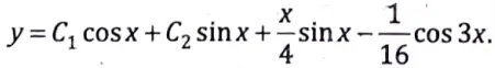 Solve (D2 + 1)y = sin x sin 2x 