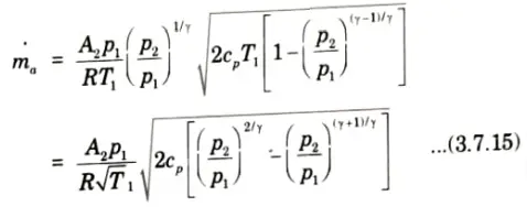 Derive an expression for the calculation of exact A-F ratio when air is considered as incompressible. 