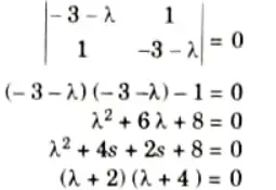 Find the eigen vectors of the matrix