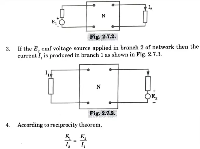 State reciprocity theorem in AC network.